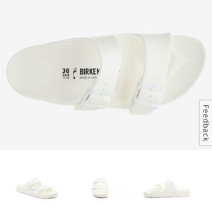 BIRKENSTOCK Arizona Essentials White Beach Sandals